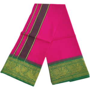 Rose Color Cotton Jacquard 2 Meter Lungi/Dhoti