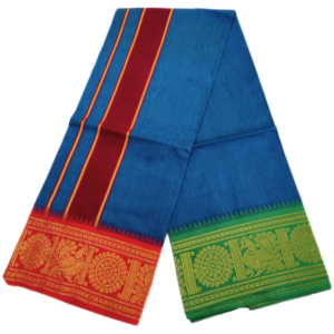 Blue Color Cotton Jacquard 2 Meter Lungi/Dhoti