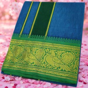 Blue Color Cotton Jacquard 2 Meter Lungi/Dhoti