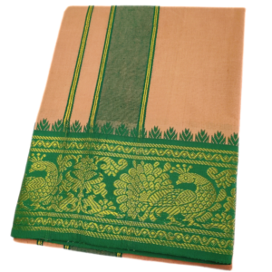 Biscuit Color Cotton Jacquard 2 Meter Lungi/Dhoti
