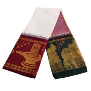 Nandi Lingam Jacquard 12 Inch Border Dhoti
