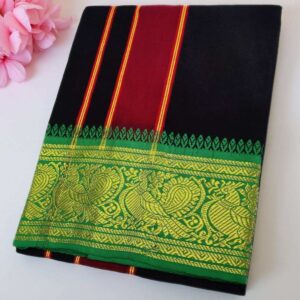 Black Color Cotton Jacquard 2 Meter Lungi/Dhoti