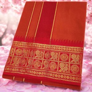 Dark Kavi Color Cotton Jacquard 2 Meter Lungi/Dhoti