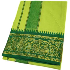 Green Color Cotton Jacquard 2 Meter Lungi/Dhoti