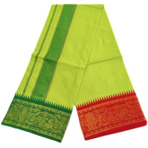 Green Color Cotton Jacquard 2 Meter Lungi/Dhoti