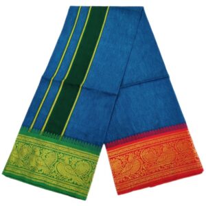Blue Color Cotton Jacquard 2 Meter Lungi/Dhoti
