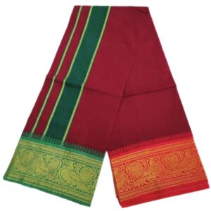 Maroon Color Cotton Jacquard 2 Meter Lungi/Dhoti