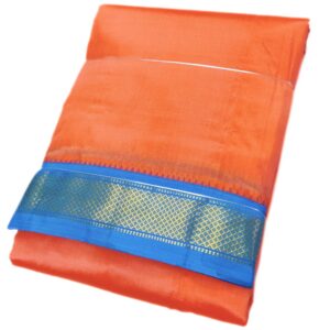 Kanakambaram Color Mayilkan Border Pure Silk Dhoti Towel Set