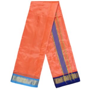 Kanakambaram Color Mayilkan Border Pure Silk Dhoti Towel Set