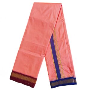 Kanakambaram Color Mayilkan Border Pure Silk Dhoti Towel Set