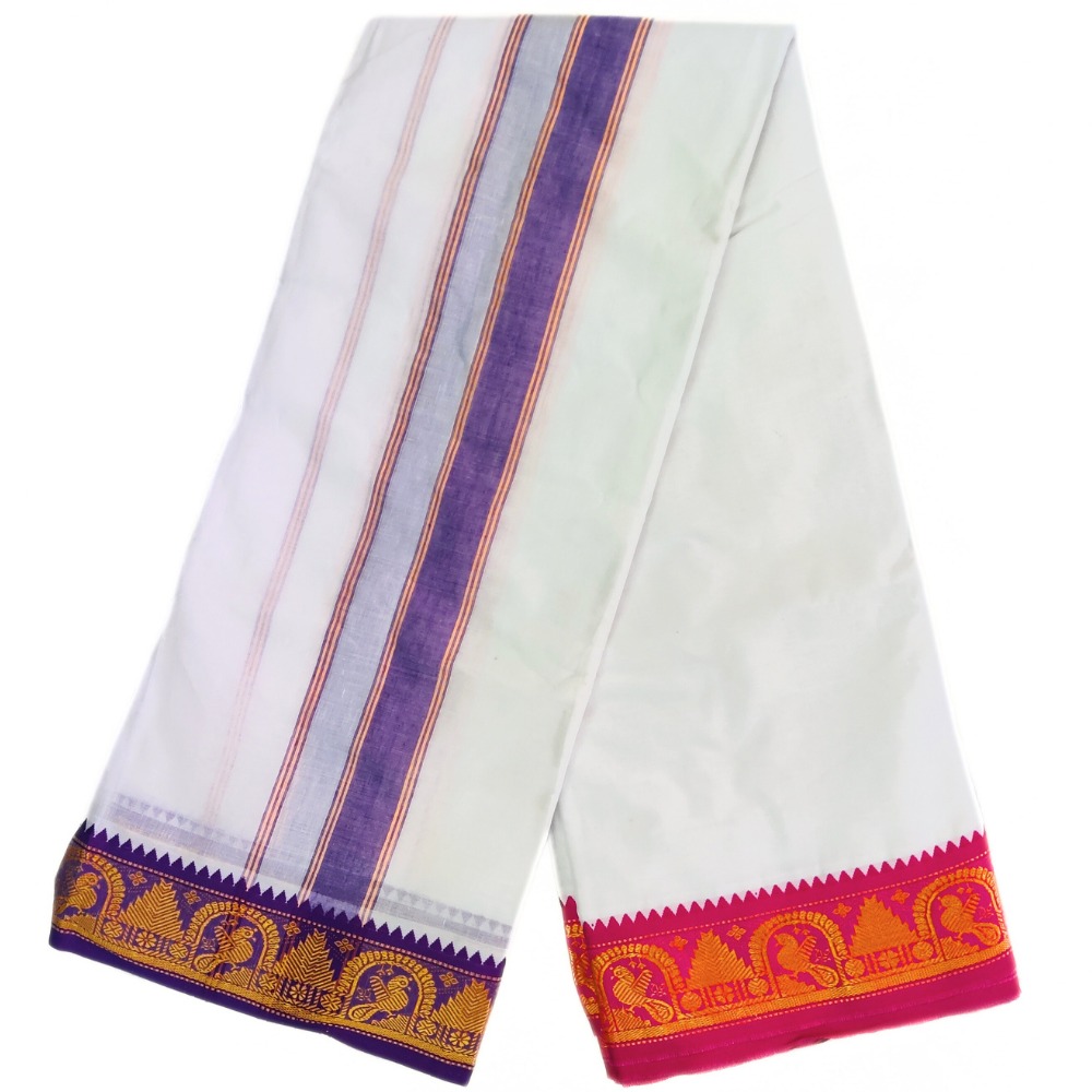 Bird Jacquard Fancy Border Dhoti