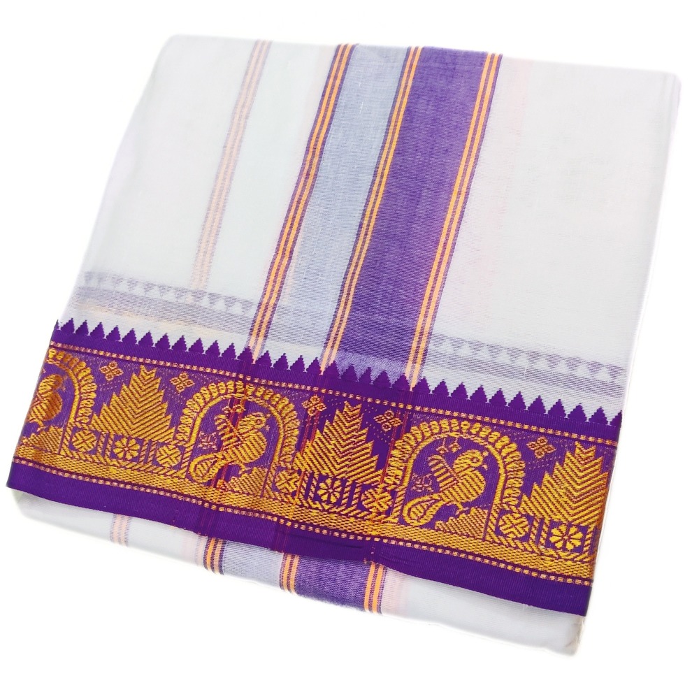Bird Jacquard Fancy Border Dhoti
