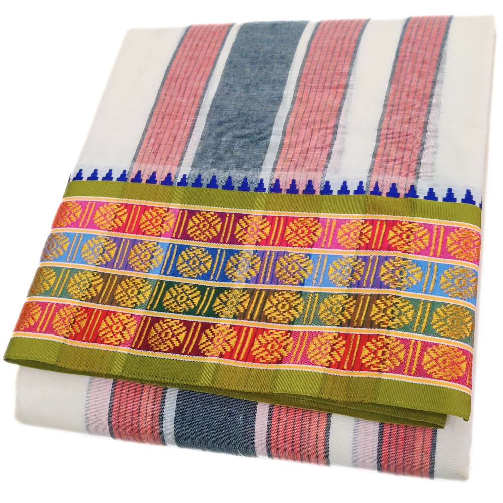 Rudraksham Design Vaishnava Dhoti Set