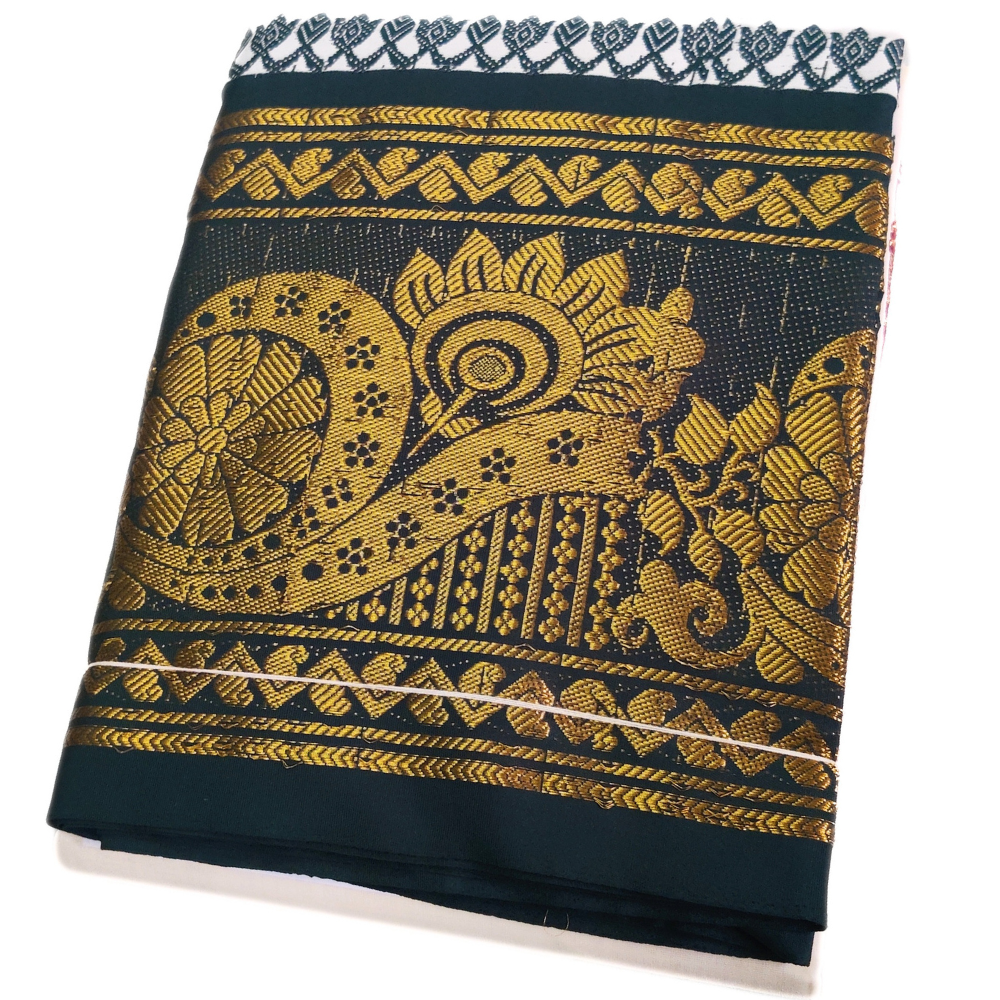Aandavar Jacquard Flower Designed Border Dhoti