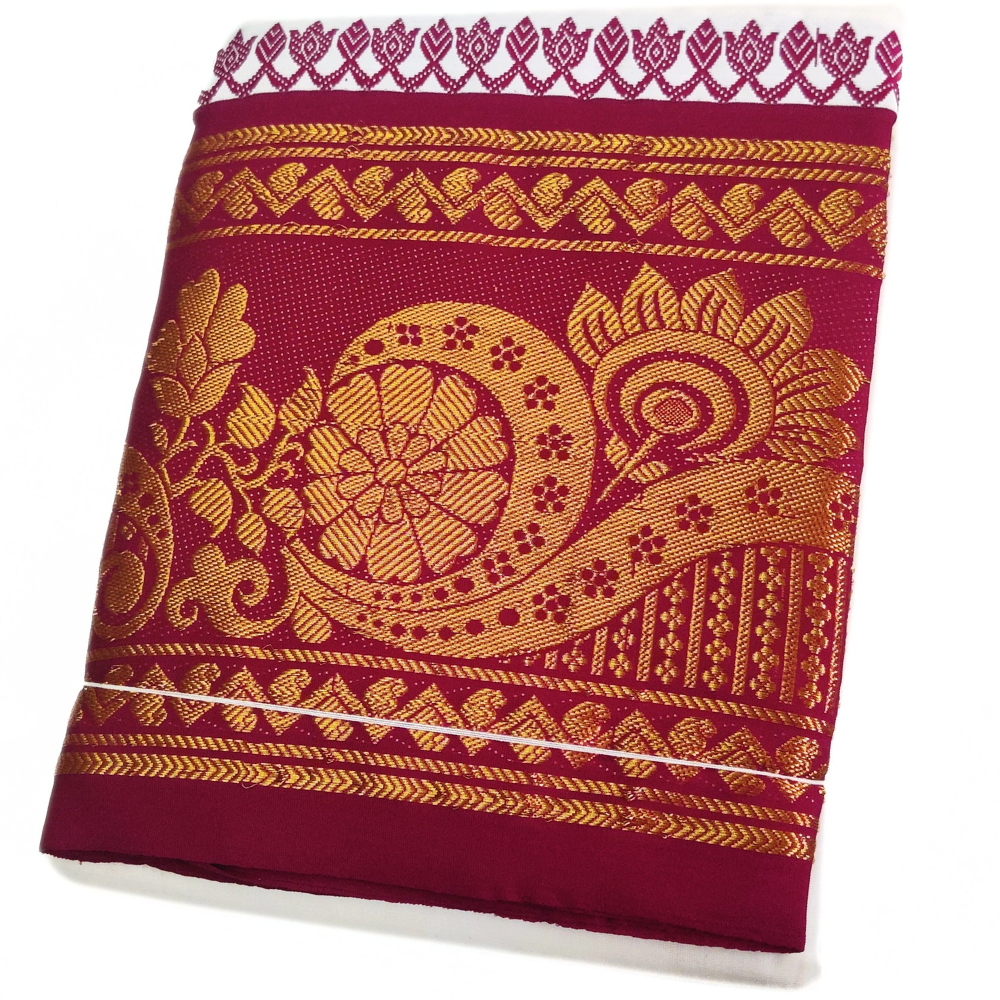 Aandavar Jacquard Flower Designed Border Dhoti