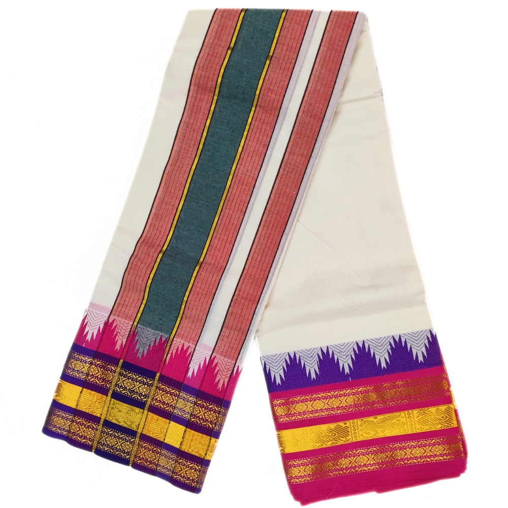 Zarigai Tower Kanchipuram Cotton Dhoti