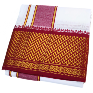 7 Inch Jakkad Pure Cotton Dhoti Set