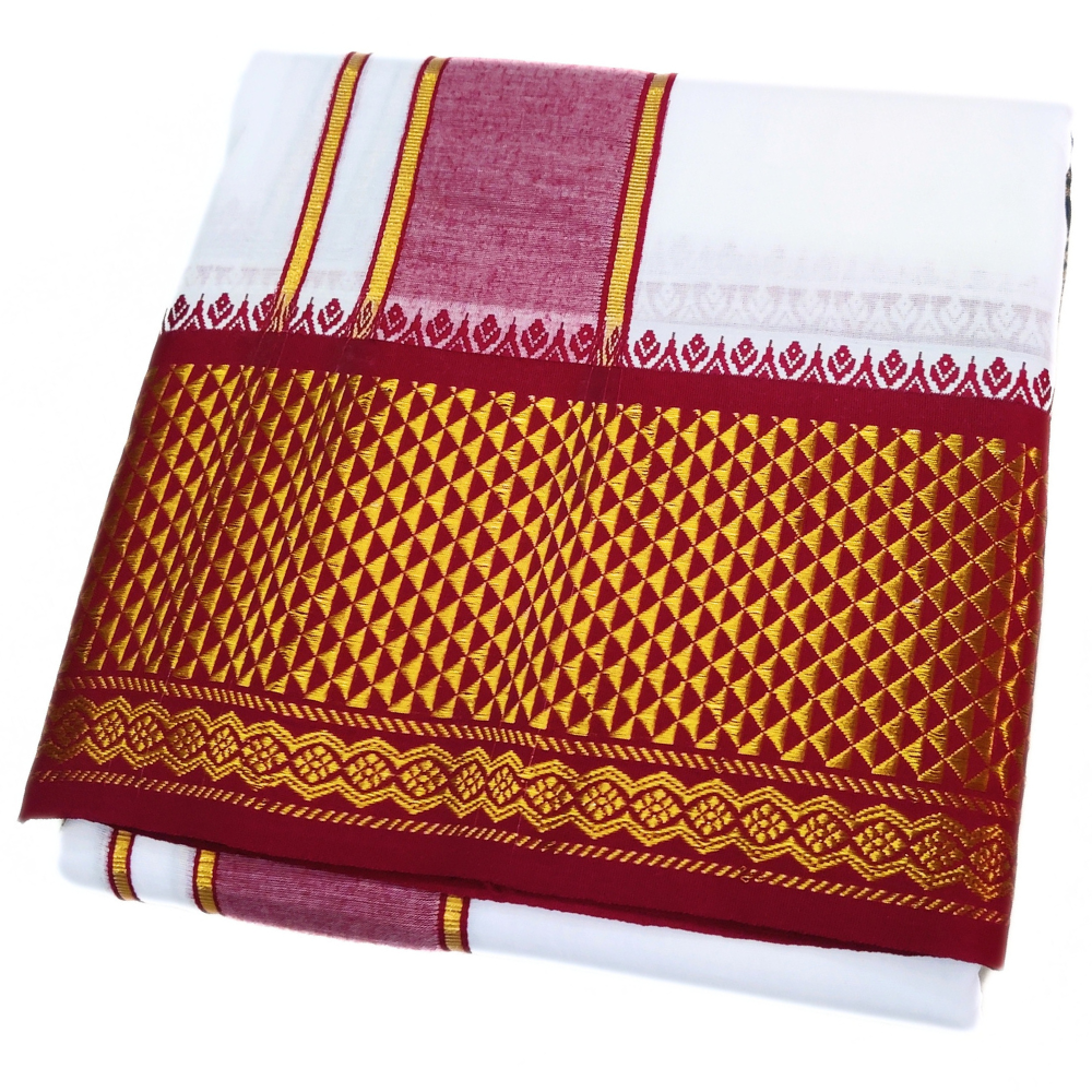 7 Inch Jakkad Pure Cotton Dhoti Set
