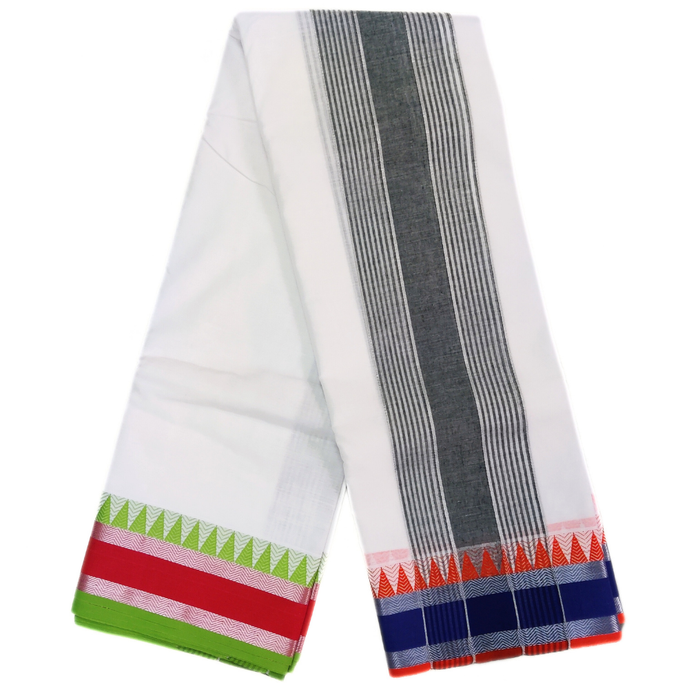 Silver Mundhi Namadhari Pure Cotton Dhoties