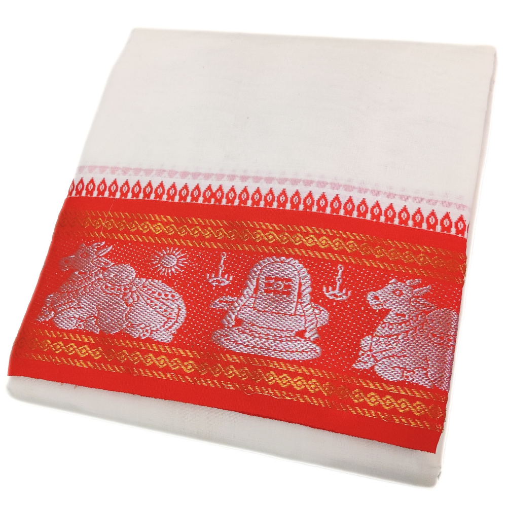 Nandhi Lingam Border Cotton Dhoti