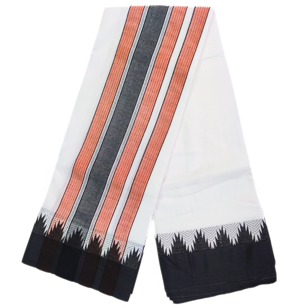 Black Pavanji Vaishnava Thalampoo White Dhoti