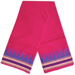 Pink Fancy Gundanji Temple Border Dhoti