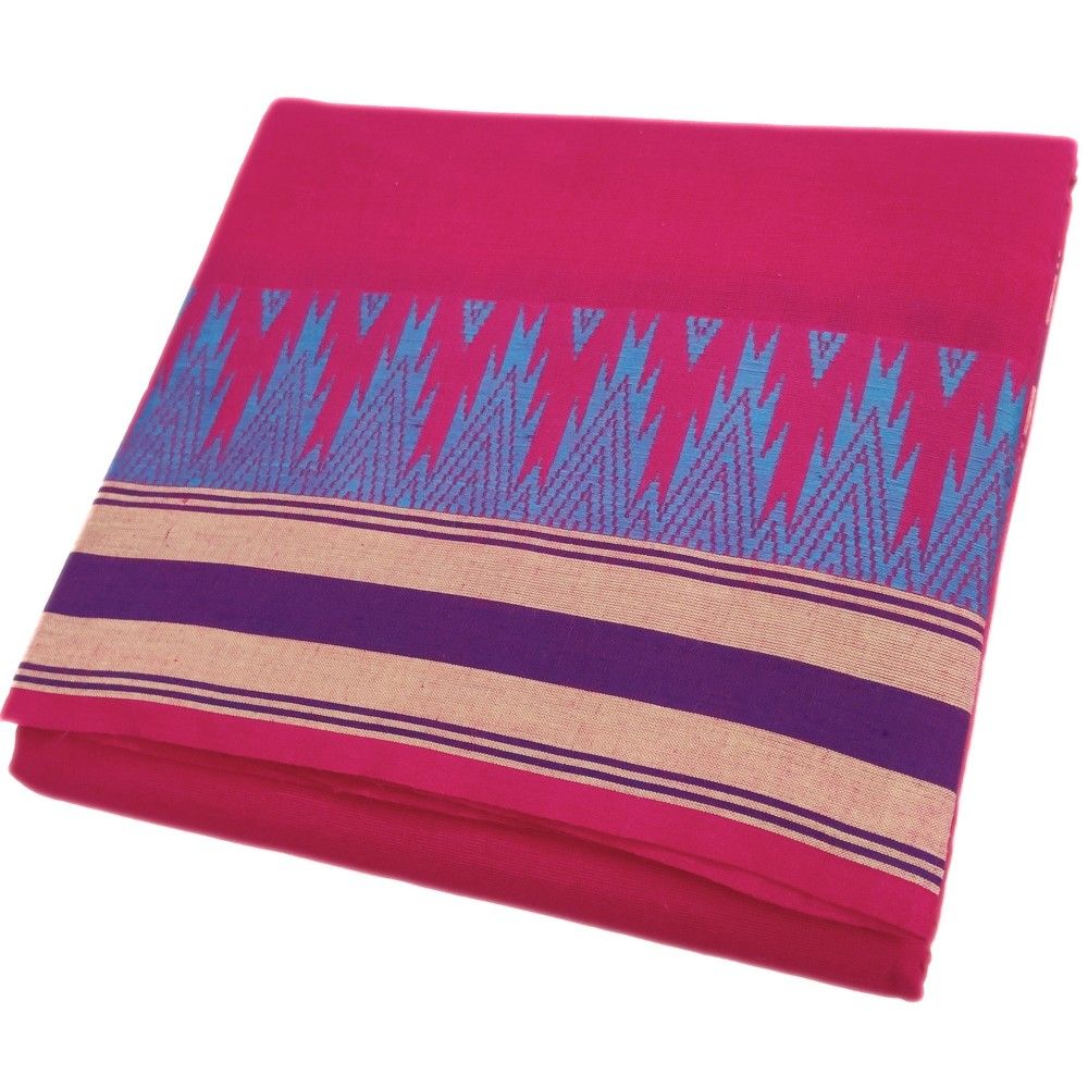 Pink Fancy Gundanji Temple Border Dhoti