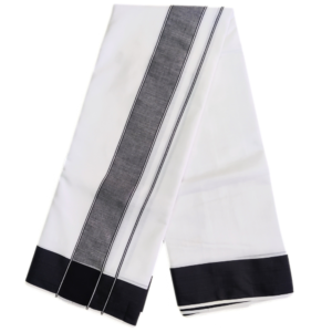 Black Border Cotton White Dhoti