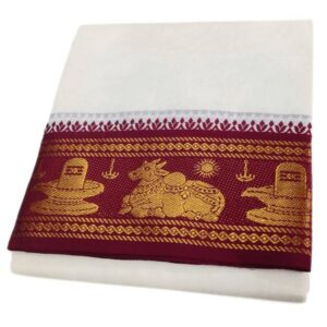 Nandhi Lingam Border Cotton Dhoti