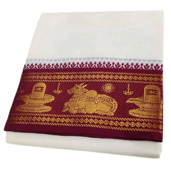 Nandhi Lingam Border Cotton Dhoti