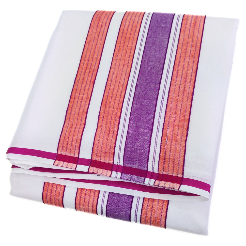 Small Border White Namadhari Cotton Dhoti