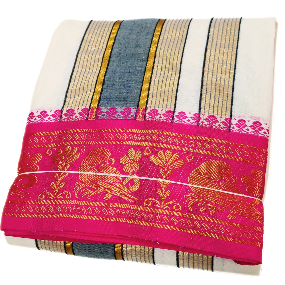 Jacquard Border Dhoti With Special Kanchi Mundhi