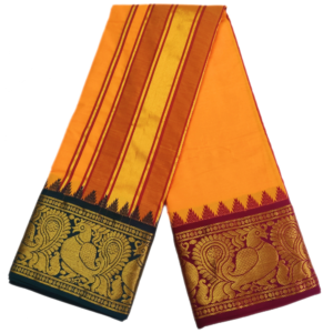 Mango Yellow Color Annam Designed Jacquard Dhoti