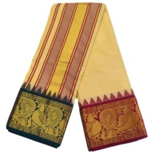 Cream Color Annam Designed Jacquard Dhoti