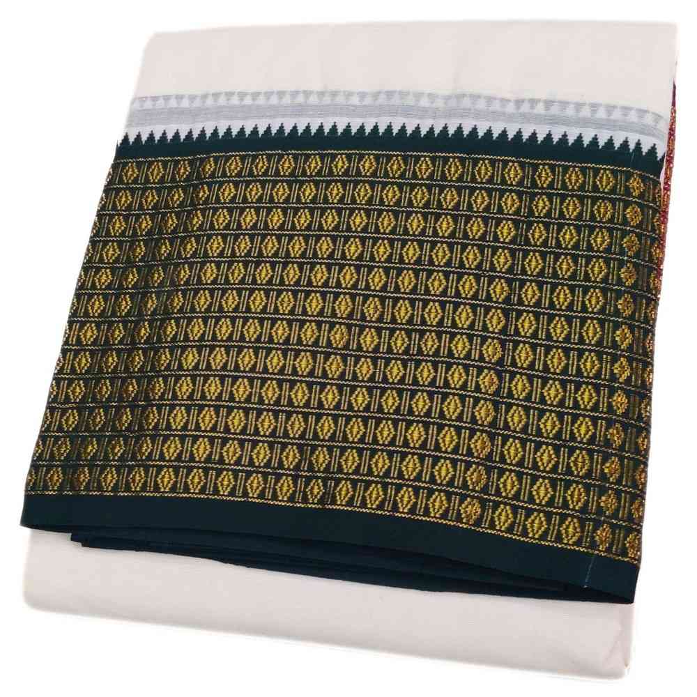 12 Rudraksham Half White Dhoti
