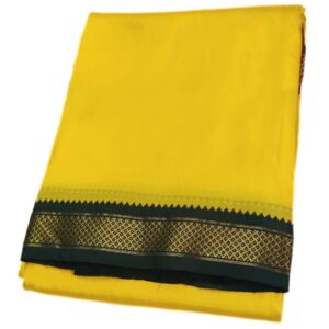 Yellow Color Art Silk Mayilkan Dhoti