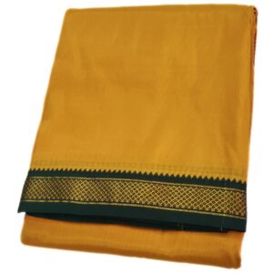 Mustard Color Art Silk Mayilkan Dhoti