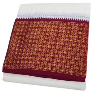12 Rudraksham Half White Dhoti