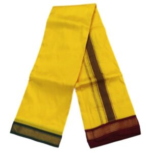 Yellow Color Art Silk Mayilkan Dhoti
