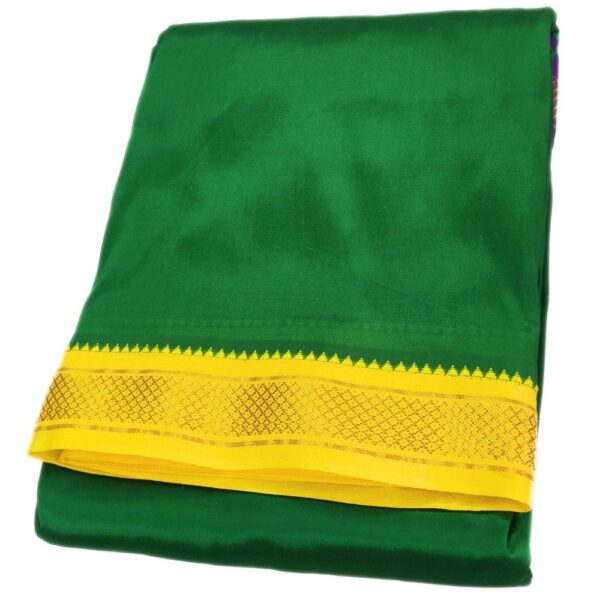 Dark Green Color Art Silk Mayilkan Dhoti