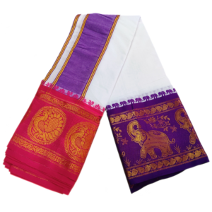 Elephant Border Designed 10 Inch Border Dhoti
