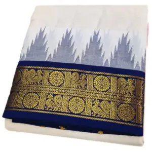 Chakra Mayil Designed Temple Border Dhoti