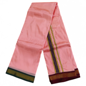 Light Pink Color Art Silk Mayilkan Dhoti