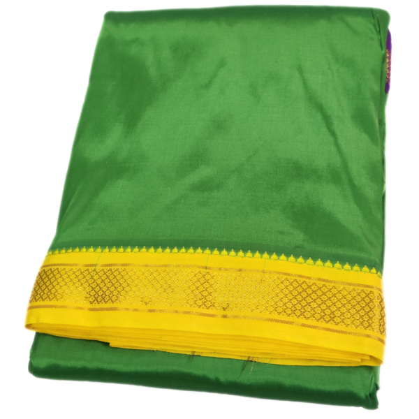 Green Color Art Silk Mayilkan Dhoti