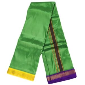 Green Color Art Silk Mayilkan Dhoti
