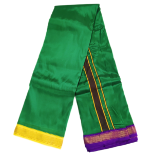 Dark Green Color Art Silk Mayilkan Dhoti