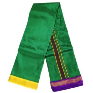 Dark Green Color Art Silk Mayilkan Dhoti