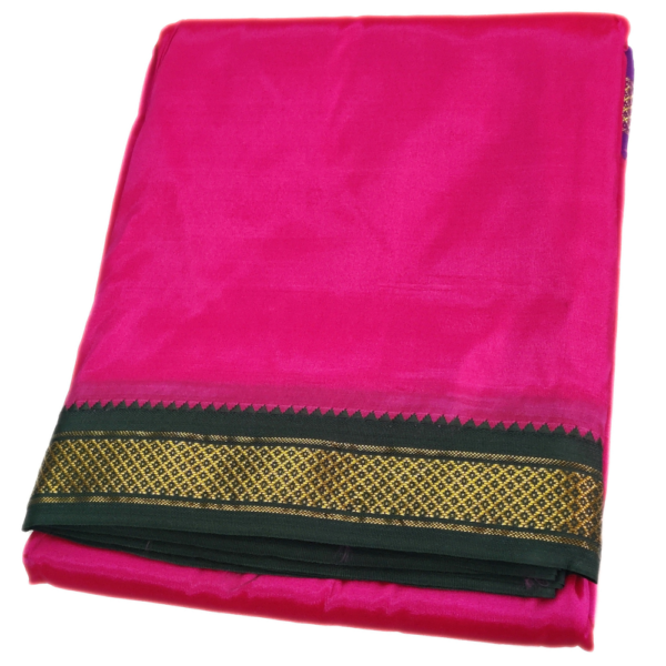 Dark Pink Color Art Silk Mayilkan Dhoti