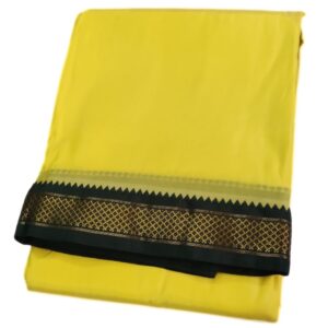 Lemon Yellow Color Art Silk Mayilkan Dhoti