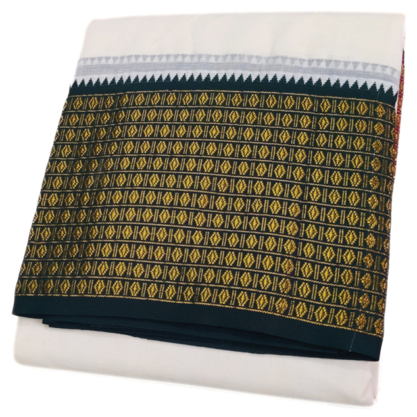 12 Rudraksham Half White Dhoti